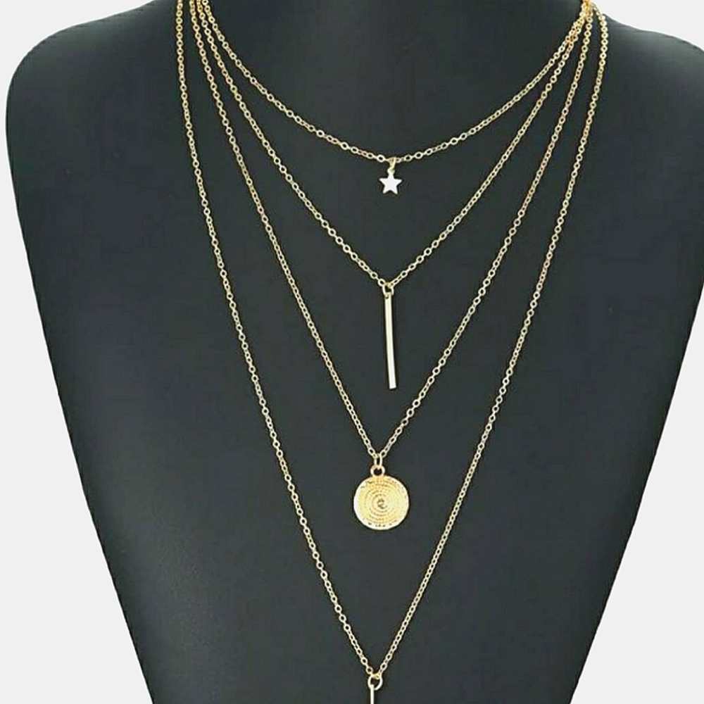 Gold Multi Layered Necklace